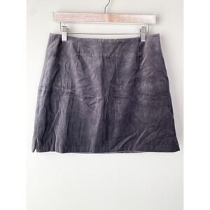 Vintage Deadstock Y2K Velvet Mini Skirt 10 Purple Grey The Limited A Line Party
